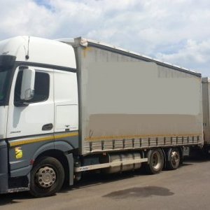 foto 44t/15.6m low jumbo MB 6x2+ Panav 18t přívěs tandem Mercedes Actros 2542