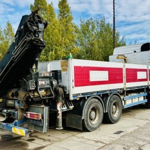 foto Eur5 valník 6x4 MB + HIAB 288