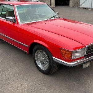 foto kupé po renovaci MB SLC280 automat 6V 2.8 benzin Mercedes veterán