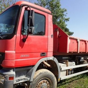 foto 6x6 hák MB 3336 Actros Mercedes kontejner